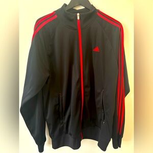 Adidas Jacket - black with red stripes
